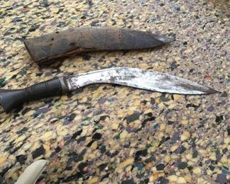 Vintage curved Asian knife