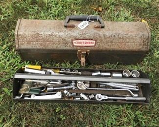 Vintage Craftsman Tool Box And Contents