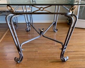 Scroll Iron/Glass Table w/ 4 Chairs	29x36x60in	HxWxD	