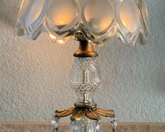 Crystal/Bronze Lamp #2 Oberglas Austria	