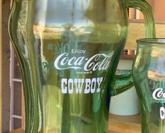 7pc Coca-Cola Cowboy Pitcher & Glass Set