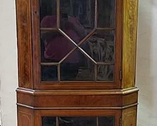 English Chippendale corner cabinet