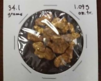 1.095 Ounce gold nuggets