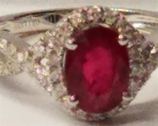 14KT Ruby & Diamond Ring APP $5,730