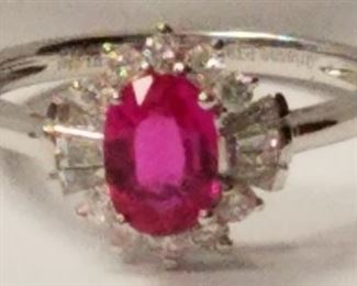 Platinum Ruby & Diamond Ring APP $9,530