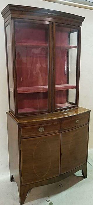 Fabulous English bow front cabinet