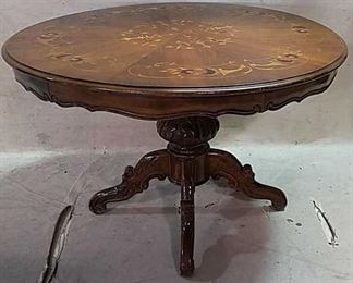Rococo inlaid center table