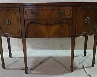 Bow front English sideboard
