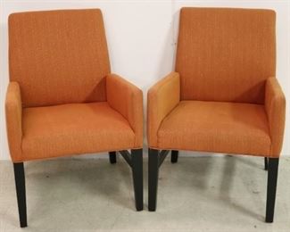 Vintage pair upholstered chairs