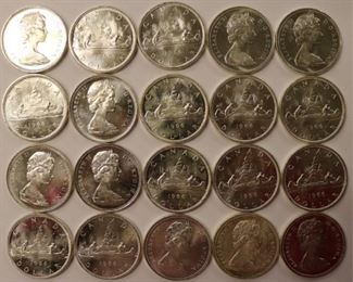 Canadian silver dollars