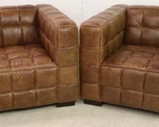Lazzaro leather arm chairs
