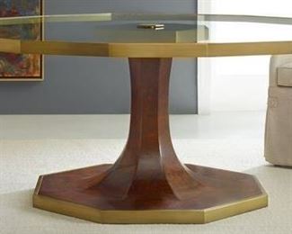 Modern History Glass & Burl dining table