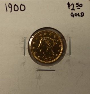 1900 $2.50 gold coin