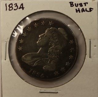 1834 Bust Half dollar