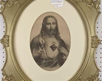 1800 Steel Engraving Sacred Heart