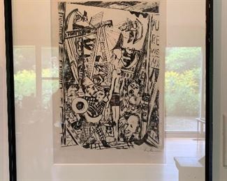 Max Beckmann print, Der Grosse Mann, Pencil Signed