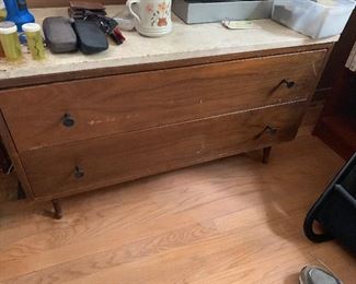 Dresser with travertine top