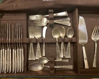 Reed & Barton 52 Piece Classic Rose Sterling Flatware