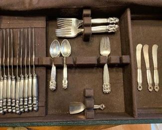 44 Piece Georg Jensen Acorn Sterling Set