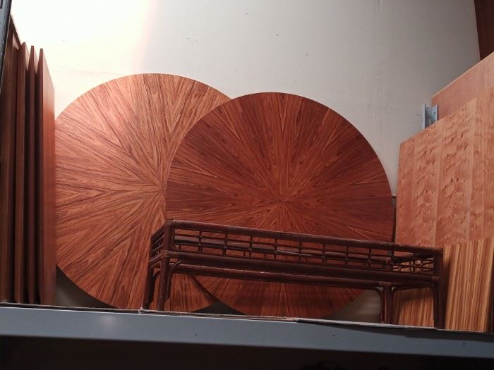 3 Beautiful EXOTIC WOOD CUSTOMIZED MCM round table tops, WONT find these anywhere less than $5k, but you will here and it's priced way below the market 