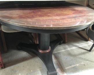 Shaw copper round table with Ebony base