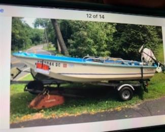 13 ft Boston Whaler, 2006 25hp Etec Engine, brand new, very few hours, trailer and power wench, trolling motor, fully rigged for fishing
