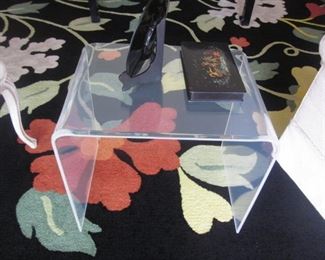 Edward Fields Rugs, Lucite tables