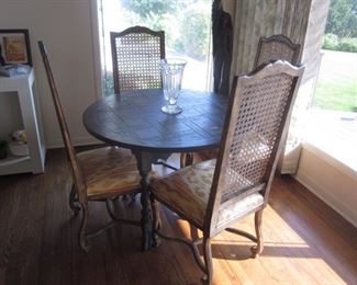 Cane Back Seating With Dining Table