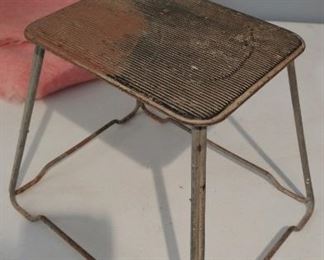 Old metal step stool
