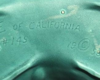 Vintage 1955 JAE of California Pottery Fish Shaped Serving Set