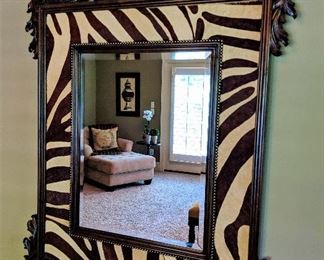 zebra print mirror
