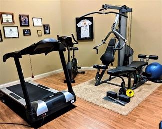 Fitness equipment exercise equipment, treadmill, exercise bike, weights, home gym balance ball 