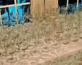 wine glasses, bar glasses and stemware 