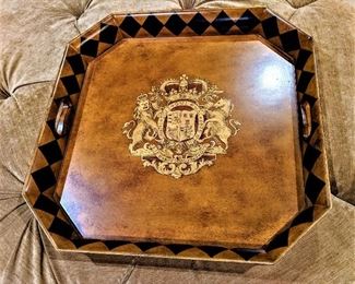 lions crest serving tray