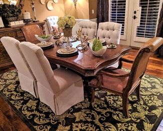 dining table chairs and leaf 