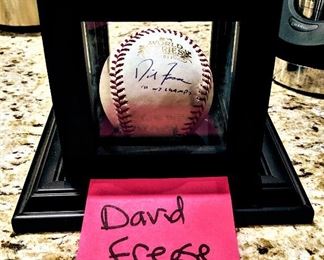 David Freese autographed signed baseball