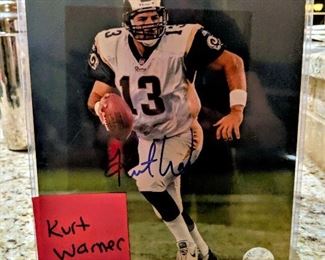 Kurt Warner autographed signed sports memorabilia 