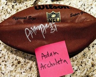 Signed football  autographed signed sports memorabilia 