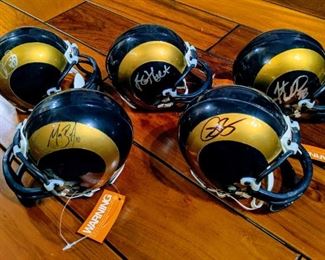 autographed signed mini helmets