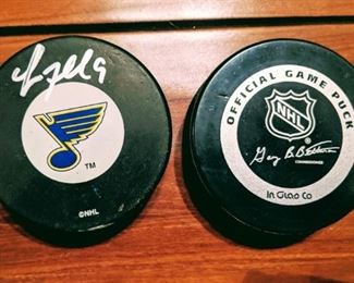 Signed hockey puck