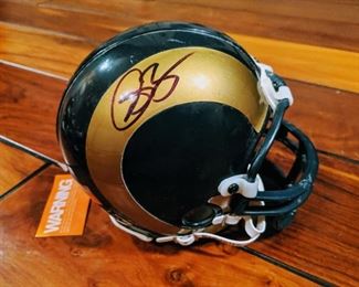 autographed signed mini helmet