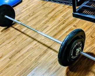 barbell with weights