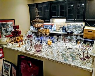 wine glasses and barware 