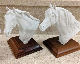 AK KAISER Porcelain Horse Busts. West Germany