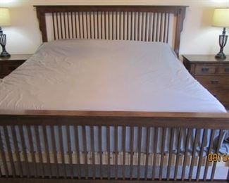 Mission style king bed