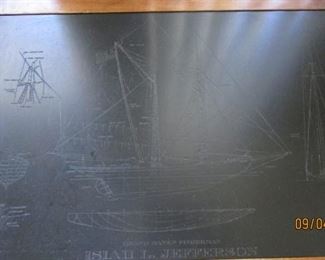 this is a most unusual chart ship can be as table or wall hanging