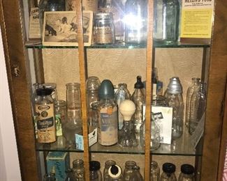 Vintage and antique glass baby bottles