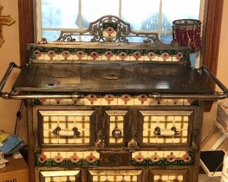 Art Nouveau Cast Iron Stove