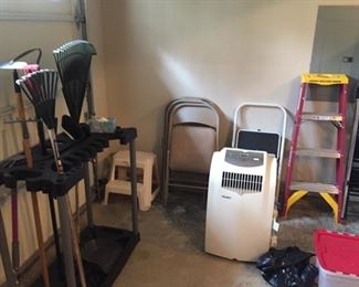 Garage-garden tools-working air conditioner-more