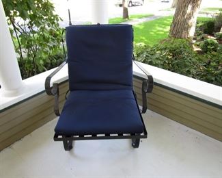 Metal Outdoor Chair with Cushion - $40